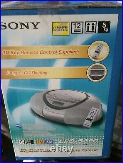 NEW Sony CFD-S350 CD Cassette RECORDER AM/FM Portable Boombox BRAND NEW IN BOX