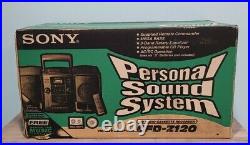 NEW Sony CFD-Z120 Portable Stereo Boombox AM FM CD Cassette Player NOS VINTAGE