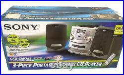 NEW Sony CFD-ZW755 CD Radio Cassette Recorder Boombox Stereo