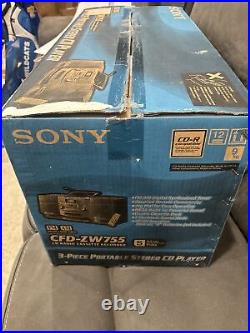 NEW Sony CFD-ZW755 CD Radio Cassette Recorder Boombox Stereo