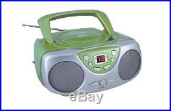 NEW Sylvania SRCD243 Portable CD Player with AM/FM Radio, Boombox (Green)