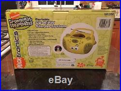 NEW WithBOX SPONGEBOB Boombox Portable Radio/CD/Cassette/ Player Model No. SB288