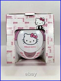 NEW2013 Sanrio Hello Kitty Boombox Stereo AM/FM CD Player Auxiliary Jack KT2024A