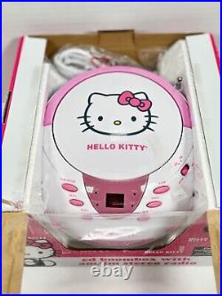 NEW2013 Sanrio Hello Kitty Boombox Stereo AM/FM CD Player Auxiliary Jack KT2024A