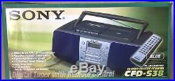 NEWithOPEN BOX SONY CFD S38 Portable CD Player, AM/FM Radio/Cassette Mega Bass