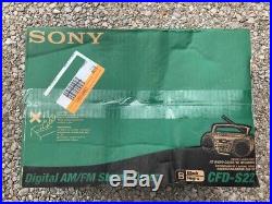NOS! Sony CFD-S22 Boombox CD Cassette Tape Player AM/FM Radio Portable SEALED