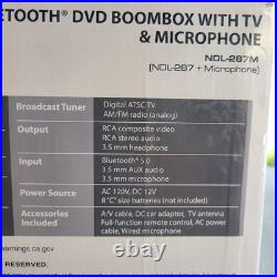 Naxa 7 Bluetooth DVD Boombox with TV & Microphone NDL-287M Naxa 7 Bluetooth DVD Boombox with TV & Microphone NDL-287M