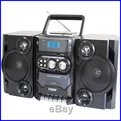 Naxa Boomboxes NPB-428 Portable AM/FM Radio MP3/CD Player & Cassette Recorder