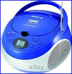 Naxa NPB-252 Portable MP3 CD Player with AM/FM Stereo Radio Blue