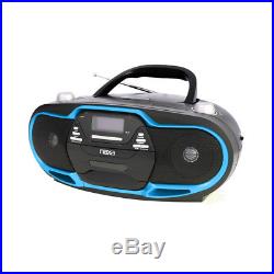 Naxa NPB-257 Portable MP3/CD Player, AM/FM Stereo Radio & USB Input- Blue