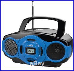 Naxa NPB-264 Portable Mini MP3/CD Boombox with AM/FM Radio and USB Player Blue