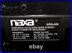 Naxa NPB-426 Portable CD Player with AM-FM Stereo Radio Cassette Y2K Style