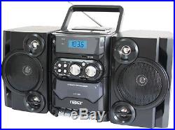 Naxa NPB428 Portable CD/MP3 Player with AM/FM Radio, Detachable Speakers, and