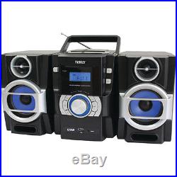 Naxa NPB429 Portable CD/MP3 Player with PLL FM Radio, Detachable Speakers and R