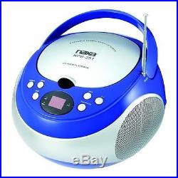 Naxa Portable CD Player with AM/FM Stereo Radio, Blue #NPB-251BL
