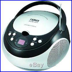 Naxa Portable CD Player with AM/FM Stereo Radio NPB-251BLK