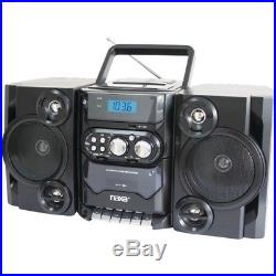 Naxa(R) NPB428 Portable CD/MP3 Player with AM/FM Radio, Detachable Speakers, Rem