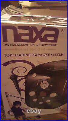 Naxa Top Loading Karaoke System Model NK-200 Boombox Portable CD Player NEW