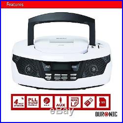 New CD Player 4 Way speaker Boombox with Clock, Radio, Flash Memory and SD Card