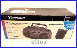 New Emerson PD6607BP AM FM Tape CD Player Cassette Deck Boombox Portable Radio