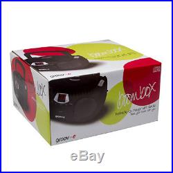 New Groov-e Boombox Portable CD Player With Radio And Headphone Jack Black