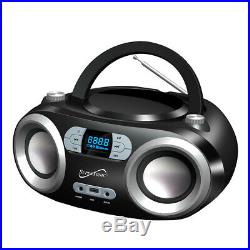 New Portable Bluetooth Audio System-Black MP3/CDPlayer in Black