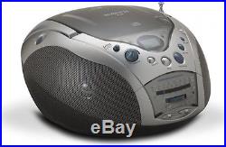 New ROBERTS Swallow Portable AM/FM Boombox Stereo with CD Player Grey / Silver