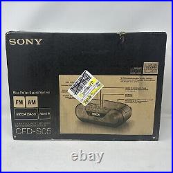 New Sony CFD-S05 CD AM/FM Radio Cassette Tape Recorder Boombox Speaker System