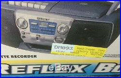 New Sony CFD-V7 CD Radio Cassette Tape Player Portable Boombox Ghetto Blaster