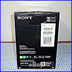 New Sony Cfd-s70bk 3.4w Portable CD Am/fm Radio Cassette Player Boombox