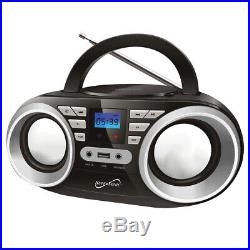 New Supersonic Portable Audio System-Black MP3/CDPlayer in Black