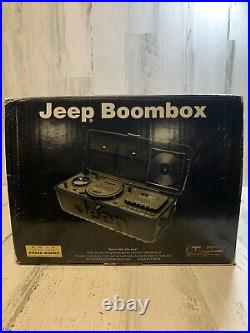 New Vintage Yellow JEEP Boombox AM FM Stereo CD Cassette Player Portable Radio