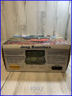 New Vintage Yellow JEEP Boombox AM FM Stereo CD Cassette Player Portable Radio