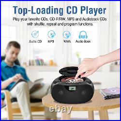Nextron Portable Stereo CD Player Boombox with AM/FM Radio, Bluetooth, USB