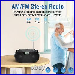 Nextron Portable Stereo CD Player Boombox with AM/FM Radio, Bluetooth, USB
