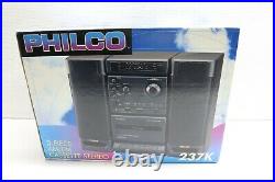 Nice New / NOS Philco Mod 237K AM/FM Radio Cassette Portable Boombox Stereo USA