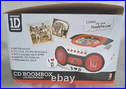 One Direction 1D Portable #15541 AM/FM Radio CD Player Boombox 2012 RARE, NEW