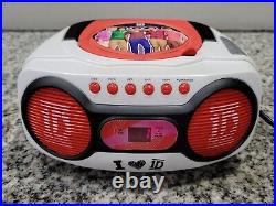 One Direction 1D Portable #15541 AM/FM Radio CD Player Boombox 2012 Rare/TESTED