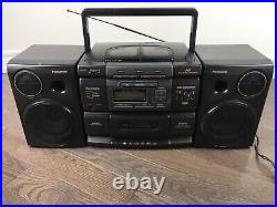 PANASONIC RX-DS750 Portable Stereo Component 3-CD System BOOMBOX TAPE NOT WORK