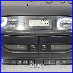 PANASONIC RX-DT401 Portable Stereo CD Tape Tuner BoomBox Player Working