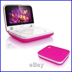 PHILIPS PD7006P Pink 7 LCD Portable CD, DVD Player, MP3, JPG, DIVX from USB