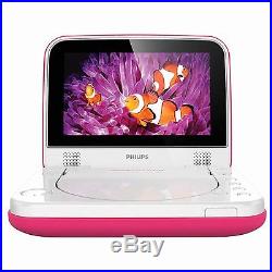 PHILIPS PD7006P Pink 7 LCD Portable CD, DVD Player, MP3, JPG, DIVX from USB NEW