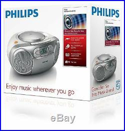 PHILIPS / PHILLIPS AZ127 Portable CD Player with Radio Cassette Tape Boombox NEW
