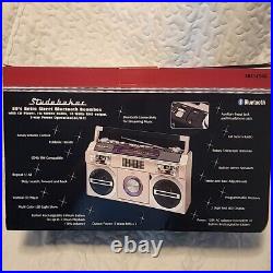 PINK Studebaker SB2145RG 80s Retro Street Bluetooth Boombox CD Player MIB