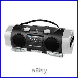 PORTABLE BOOMBOX with BASS BOOST MP3 / CD PLAYER / RADIO / USB / SD CARD / AUX