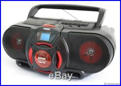 PORTABLE MP3 CD FM STEREO CASSETTE PLAYER RECORDER with SUBWOOFER USB AUX-IN AC/DC