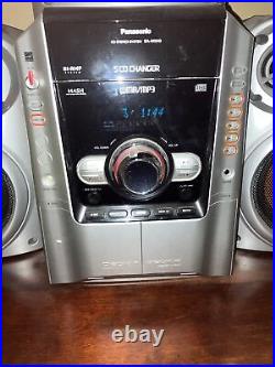 Panasonic BOOMBOX Stereo SA-AK640 5-Disc Changer SPEAKERS Tape CD Remote Read