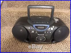 Panasonic CD Cassette Radio Player Boombox Portable RX-D19 Black