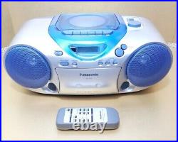Panasonic Portable Stereo CD Tape Player Recorder AM/FM Radio Clean! -see video