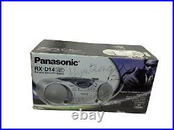 Panasonic RX-D14 Dual Power Boombox with CD Player AM FM Radio & Cassette-NOB